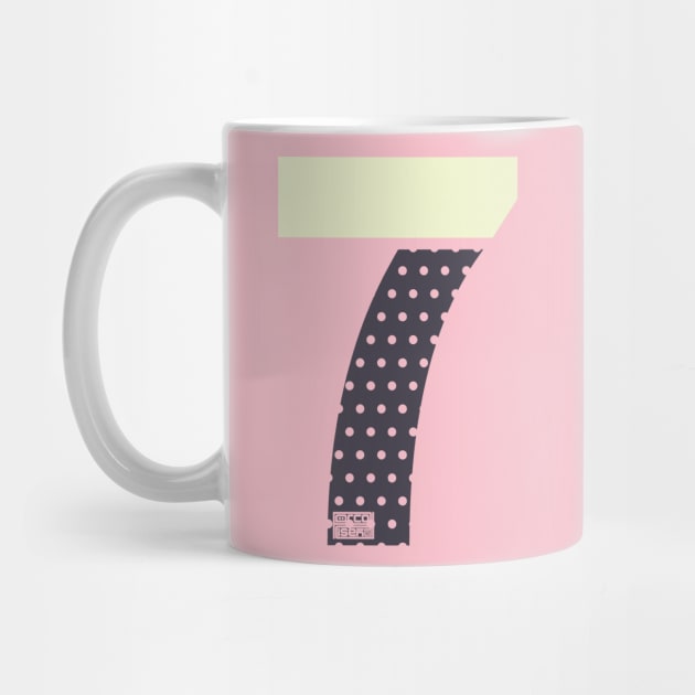 Number 7 Seven Ladies Girls Polka Dots Girly Cute by porcodiseno